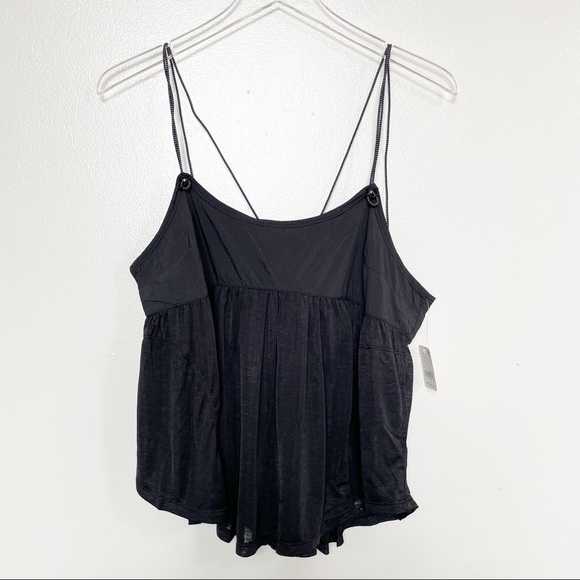 Free People Movement Black Catch Me Drift Tank Top Semi Sheer Lightweight S, M - Picture 2 of 8